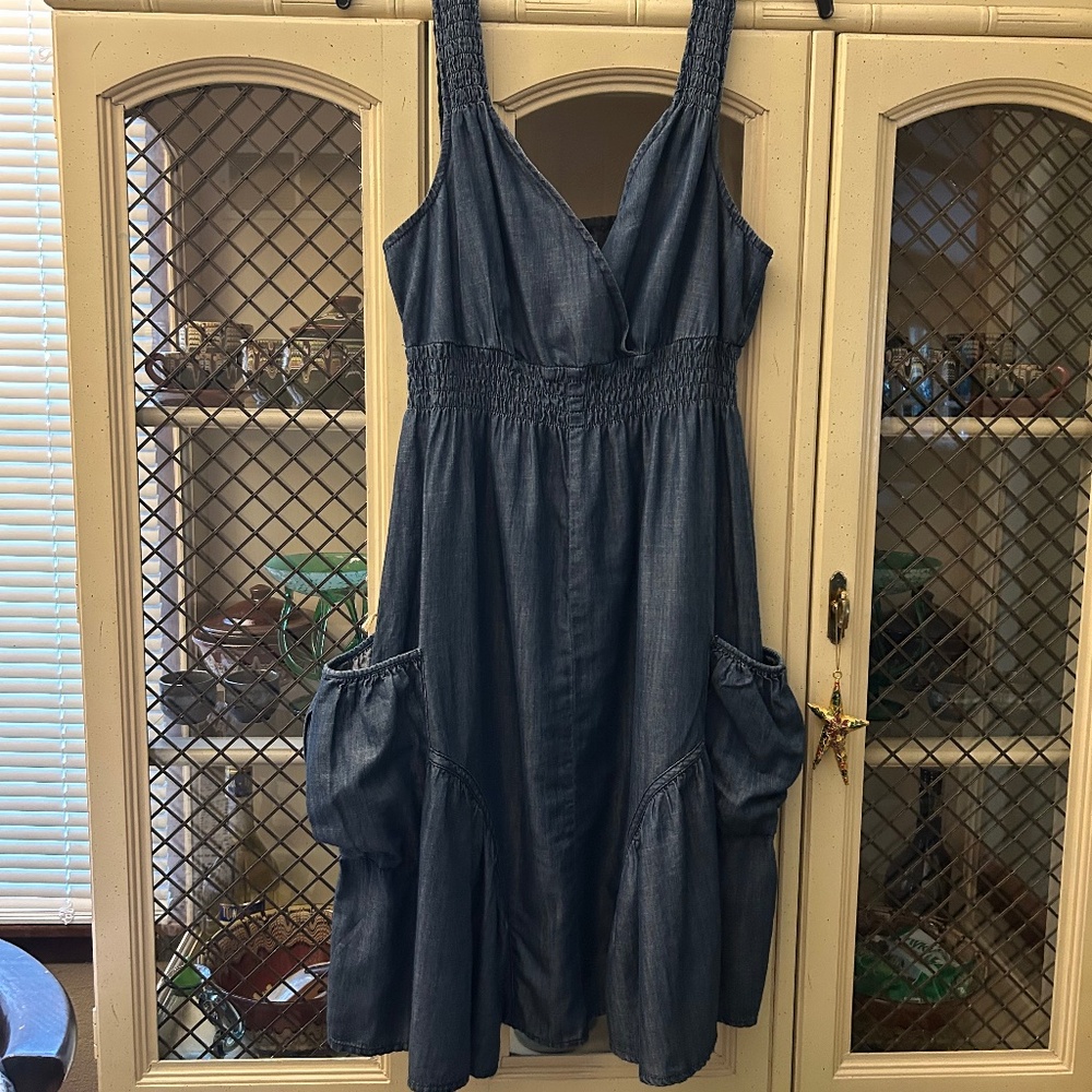 INC International Concepts Blue Jeans Dress, Size 6 - Picture 7 of 16